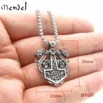 Viking Thor's Hammer Dragon Pendant Necklace for Women