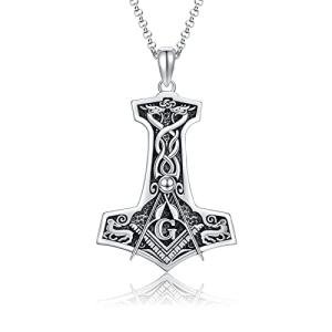 Thor's Mjolnir Necklace in Sterling Silver