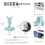 Thor Hammer Necklace with Tree of Life Pendant