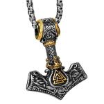 Thor's Hammer Necklace - Black Stainless Steel Mjolnir
