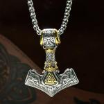 Thor's Hammer Necklace - Black Stainless Steel Mjolnir