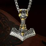 Thor's Hammer Necklace - Black Stainless Steel Mjolnir