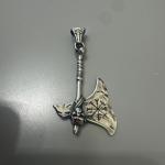 Viking Valknut Axe Pendant Necklace for Men