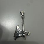 Viking Valknut Axe Pendant Necklace for Men