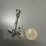 Viking Valknut Axe Pendant Necklace for Men