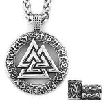 Odin Valknut Necklace - Viking Stainless Steel Pendant