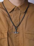 Viking Mjolnir Hammer Necklace with Wheat Chain
