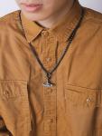 Viking Mjolnir Hammer Necklace with Wheat Chain