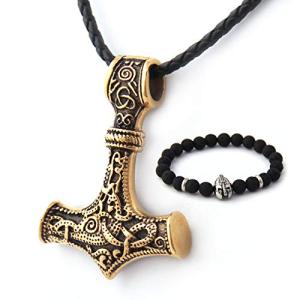 18K Gold Mjolnir Pendant Necklace for All
