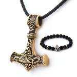 18K Gold Mjolnir Pendant Necklace for All