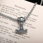 Viking Thor's Hammer Stainless Steel Pendant Necklace