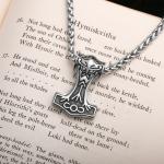 Viking Thor's Hammer Stainless Steel Pendant Necklace
