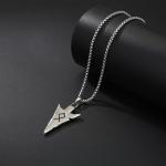Viking Valknut Arrow Necklace in Stainless Steel