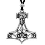 Thor's Hammer Pendant Necklace - Pewter Mjolnir