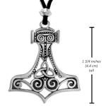 Thor's Hammer Pendant Necklace - Pewter Mjolnir