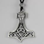 Thor's Hammer Pendant Necklace - Pewter Mjolnir