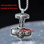 Viking Thor's Hammer Mjolnir Pendant Necklace