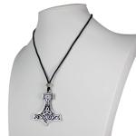 Thor's Hammer Pendant Necklace - Pewter Mjolnir