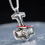 Viking Thor's Hammer Mjolnir Pendant Necklace