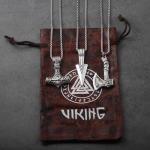 Viking Necklace Set: Mjolnir, Axe & Spearhead Pendants