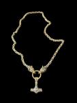Viking Wolf Necklace with Thor’s Hammer Pendant
