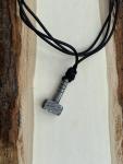 Thor's Hammer Viking Pendant Necklace in Steel