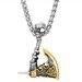 Viking Valknut Axe Necklace for Men – Gold & Steel
