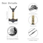 Viking Thor Hammer Necklace in Sterling Silver