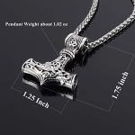 Mjolnir Thor Hammer Necklace for Men
