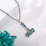 Thor's Hammer Necklace with Abalone Shell Pendant