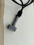 Thor's Hammer Viking Pendant Necklace in Steel