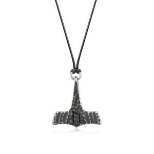 Thor's Hammer Pendant Necklace - Mjolnir Strength Symbol