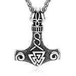 Valknut Amulet Thor's Hammer Necklace for Men