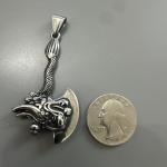 Viking Valknut Axe Pendant with 24-Inch Chain