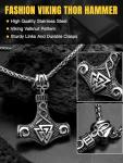 Valknut Amulet Thor's Hammer Necklace for Men