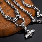 Men's Viking Necklace with Thor's Hammer Pendant