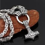 Men's Viking Necklace with Thor's Hammer Pendant