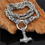 Men's Viking Necklace with Thor's Hammer Pendant