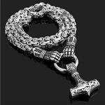 Men's Viking Necklace with Thor's Hammer Pendant
