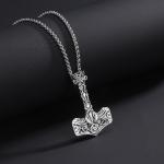 Sterling Silver Thor's Hammer Mjolnir Necklace