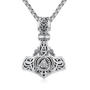 Thor Hammer Necklace - 925 Silver Viking Amulet