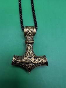 Viking Thor's Hammer Mjolnir Pendant Necklace