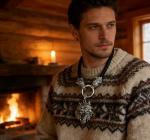 Viking Wolf Necklace with Thor's Hammer Pendant