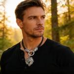 Viking Wolf Necklace with Thor's Hammer Pendant