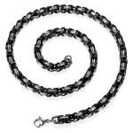 Wolf Thor's Hammer Pendant Necklace in Black Stainless Steel