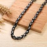 Wolf Thor's Hammer Pendant Necklace in Black Stainless Steel