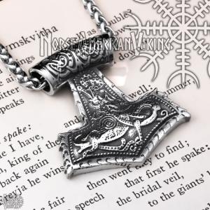 Mjolnir Thor's Hammer Stainless Steel Necklace