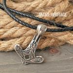 Viking Raven Necklace with Mjolnir Hammer Pendant