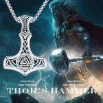 Mjolnir Necklace - Sterling Silver Thor's Hammer