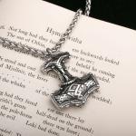 Viking Thor's Hammer Stainless Steel Pendant Necklace